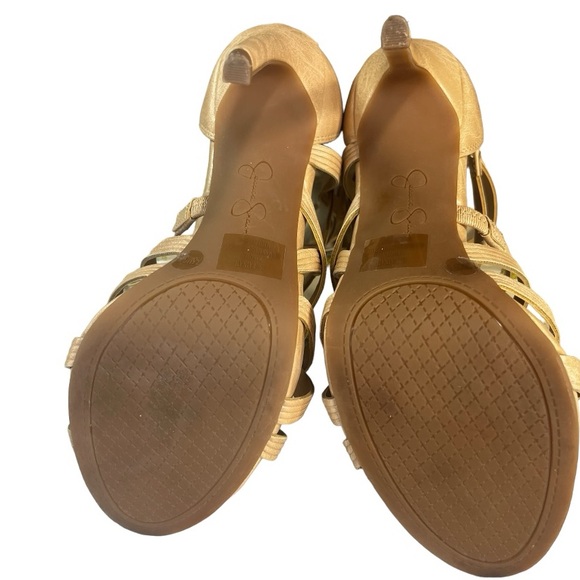 Jessica Simpson Rainah Strap y Spiked Heel Sandals with Zipper Heel. - Picture 6 of 8